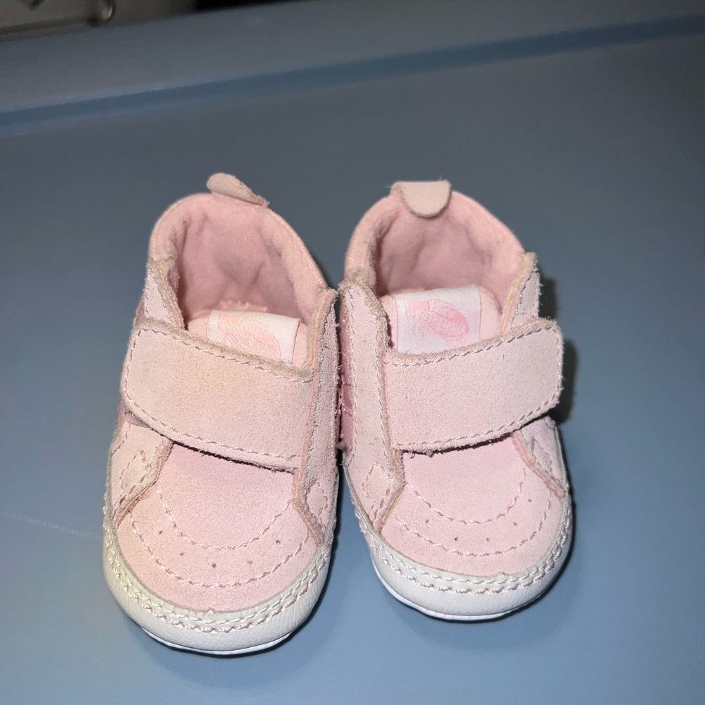 Pink and white vans